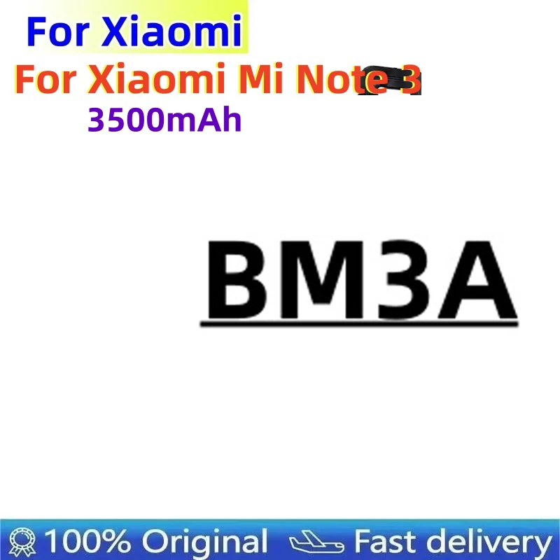 Batería original BM3A para Xiaomi Mi Note 3, batería de repuesto de 3500mAh de alta capacidad, envío rápido