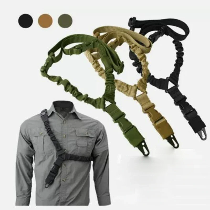 

Gun Sling Strap Hunting Rifle Strap Adjustable Tactical Gun Sling Single 1 Point Airsoft Rifle Rope Sling Nylon Bungee Belts