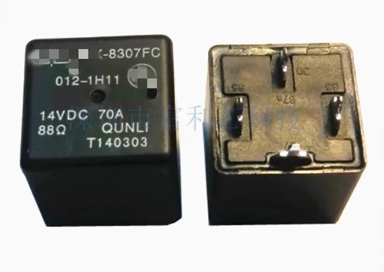 Relé JQX 8307FC/012-1H11 12VDC 4 pinos 70A