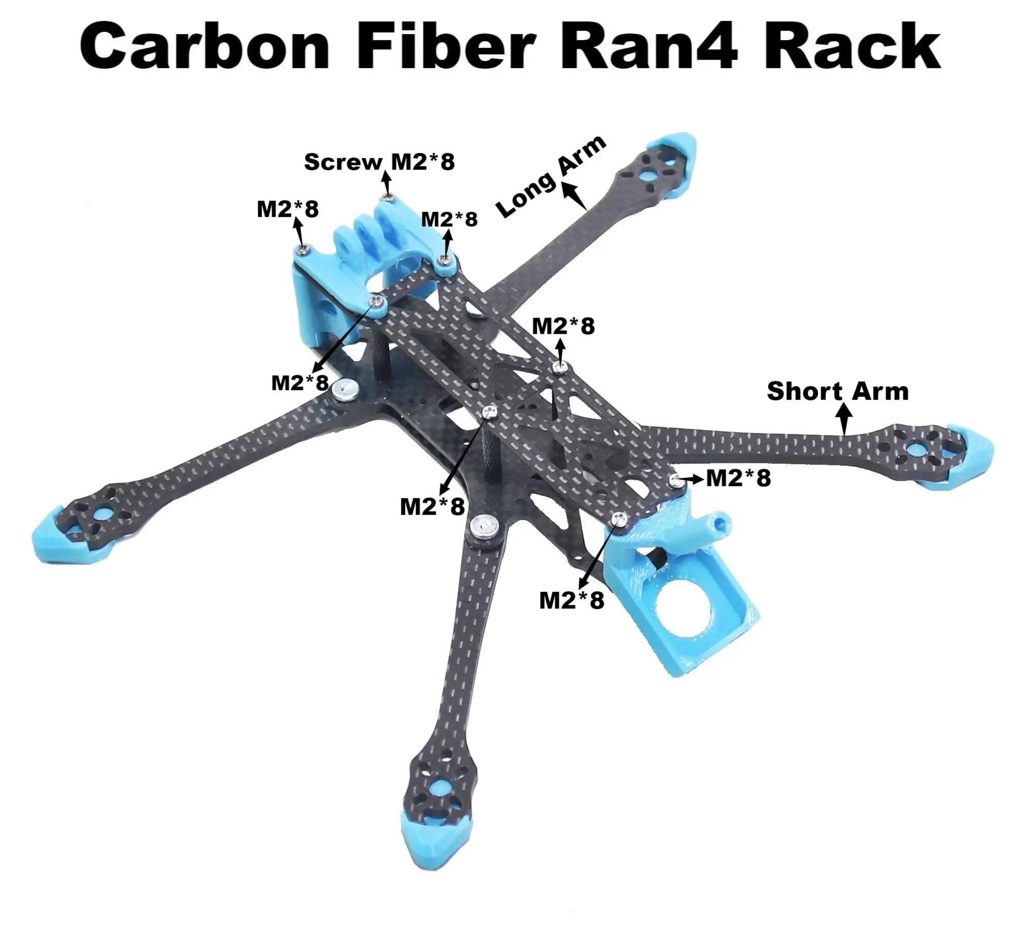 B-CUBE Ran4 4-calowy Zestaw Ramy Drona FPV z Włókna Węglowego, Wyścigowy Quadcopter, Sterownik Lotu INAV Beatflight F722 F745 Ardupilot