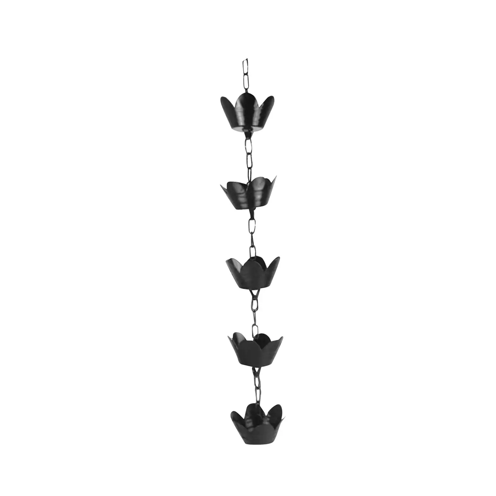 Rain Chain Gutter Adapter Easy Installation Flower Design for Outdoor Garden