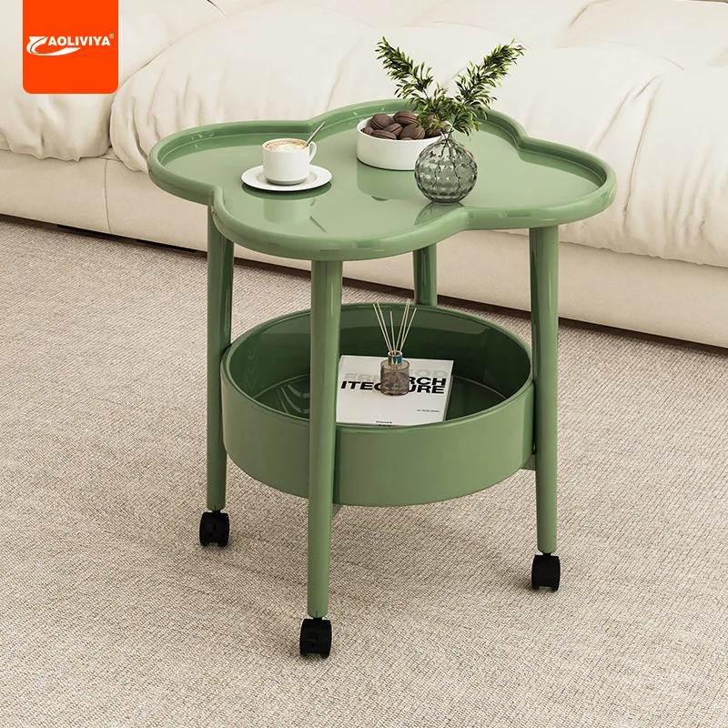 

Aoliviya Four-Leaf Clover Sofa Side Table Wholesale Bedroom Snack Small Table Living Room Table-Console Creative Balcony Double-