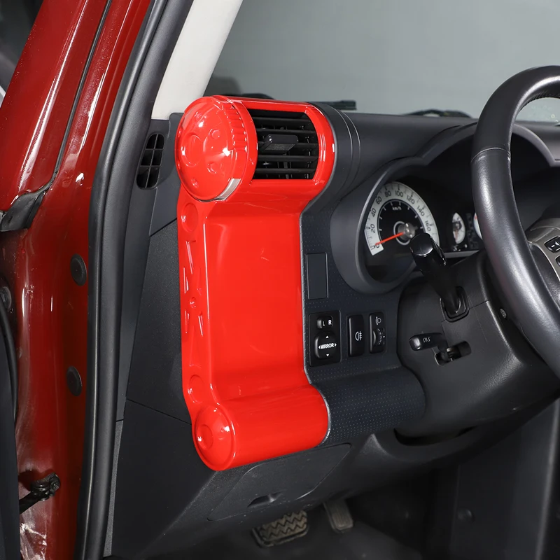 For Toyota FJ Cruiser 07-21 Both Side Air Conditioner Outlet Frame Decoration Cover ABS Carbon Fiber Texture Interior Accessory