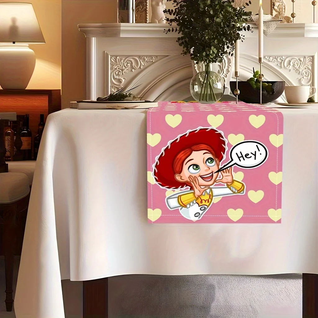 1 Disney-Themed Table Runner, Adds to the Festive Atmosphere, Perfect for Family Gatherings and Spring Holidays.
