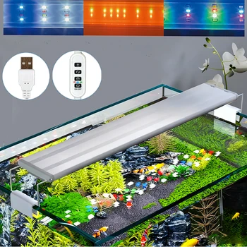 USB Fish Tank Clip Light, Dimmable Color, LED Aquarium Light for Aquatic Plant Grow…