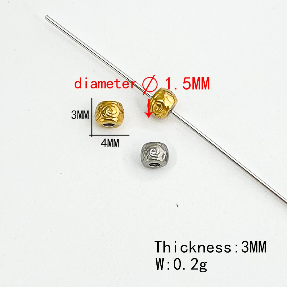 Hartelijk ontwerp 100 stuks sieraden accessoires/roestvrij stalen spacers kraal/wielvorm/handgemaakt/DIY kralen voor ketting # 195505