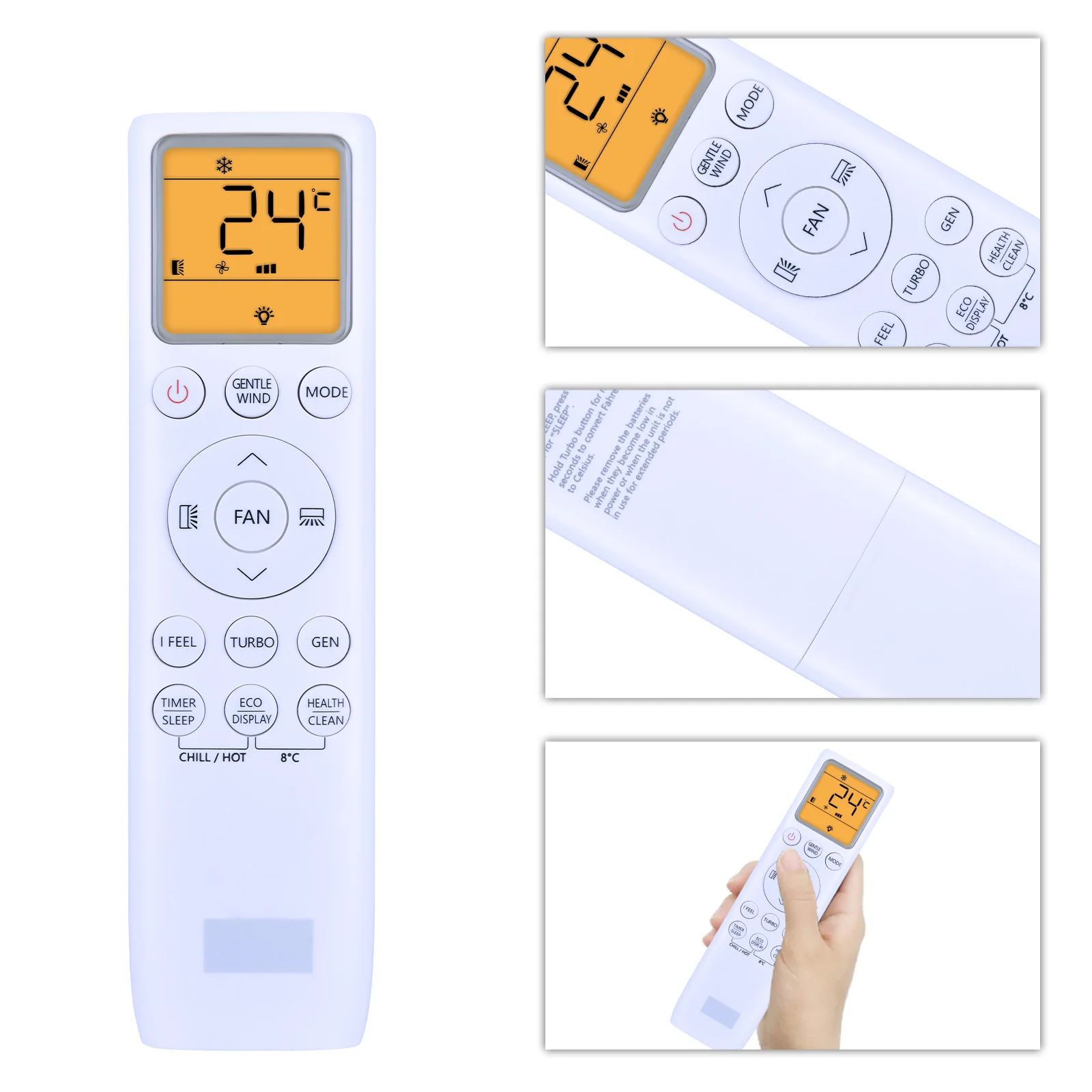 Remote control for TCL ES-AC110 Fahrenheit Celsius Convert AC-257 Air Conditioner