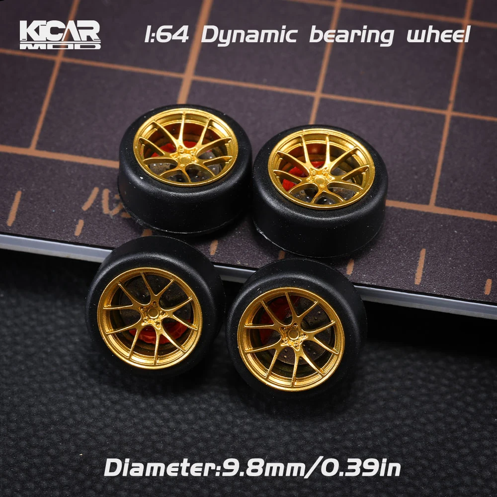 1/64 Maßstab Harz-Lagerräder Gummireifen Bremsscheiben-Set für Tomica Diecast-Autos Modifizierungsteile – Detail 15