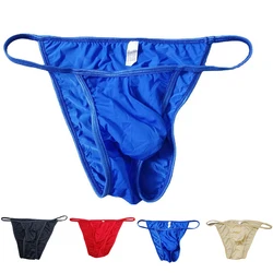 Fashion Mens Sexy Bikini Bottom See-Through Breathable High Quality Panties Ice Silk Low-Rise Briefs Underwear Soft Hombre