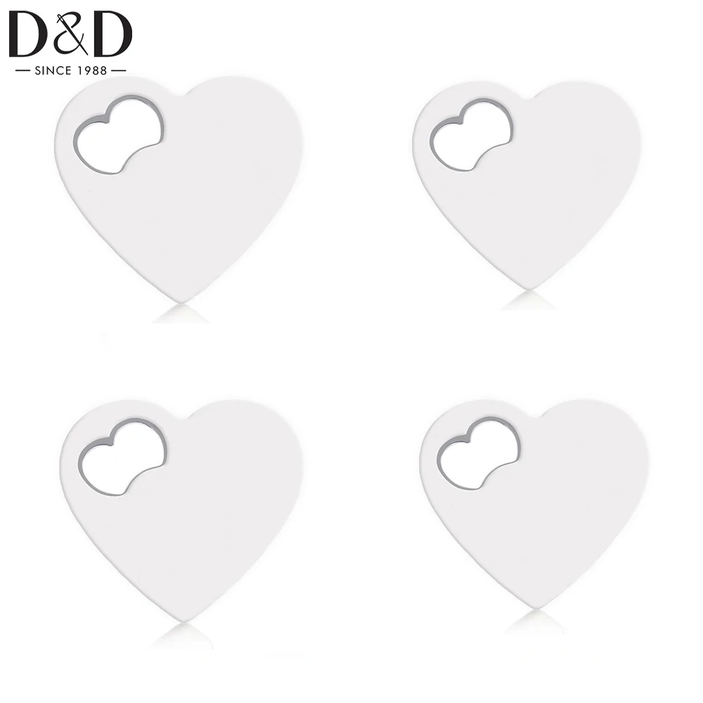 

5/10pcs Magnetic Bottle Opener Portable Absorbable Refrigerator Bottle Opener Heart Shaped Opener for Wedding