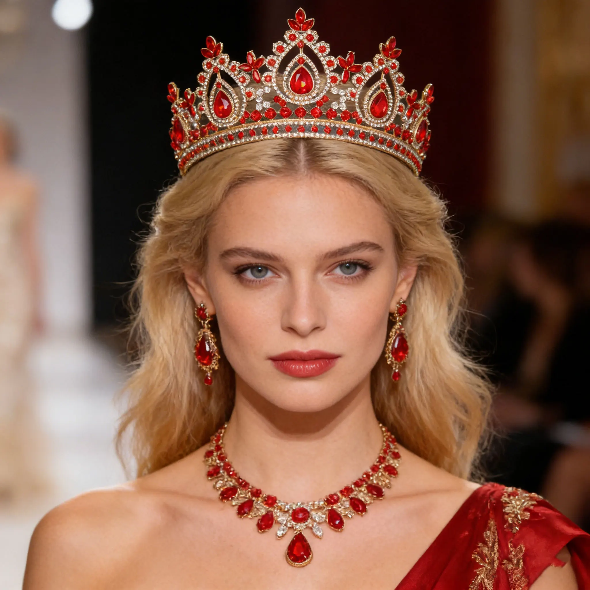 Royal Regal Bridal Crown  Tall Spiked Crystal Tiara for Wedding  Photoshoot and Formal Events  image 2
