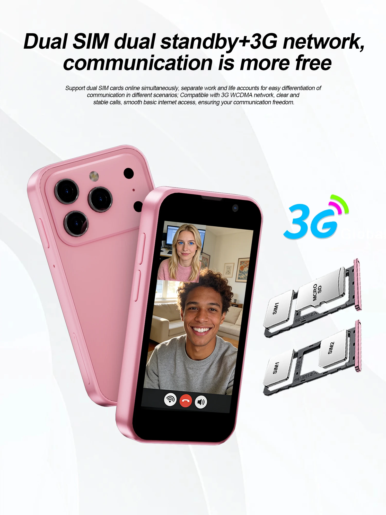 SERVO 17SE Mini Smartphone Android 9.0 2GB+16GB Dual SIM 3.0'' Screen Play Store WhatsApp GPS WiFi 3G WCDMA Small Mobile Phones