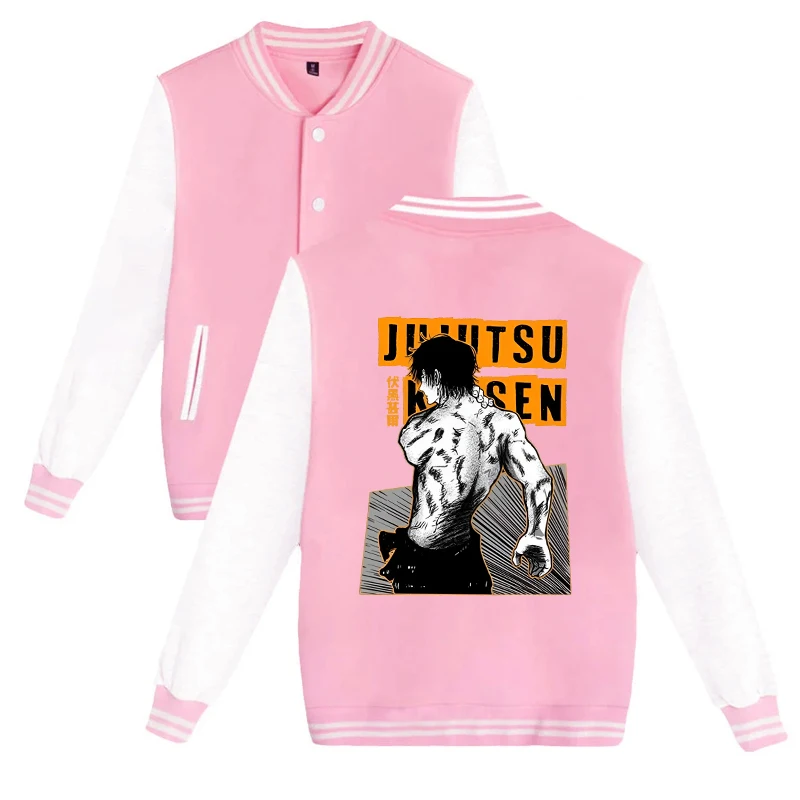 New Fushiguro Toji Printed Baseball Jacket Women Men Outdoor Long Sleeves Hip Hop Personality Sweatshirt Jersey Coat