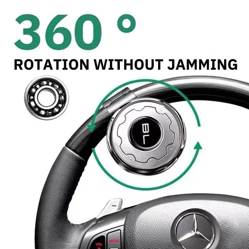 Universeller Auto-Lenkrad-Booster-Spinner-Knopf, 360-Grad-Drehung, Kugelgriff für Autos, Semi-LKW, Gabelstapler, Autoteile – Detail 4