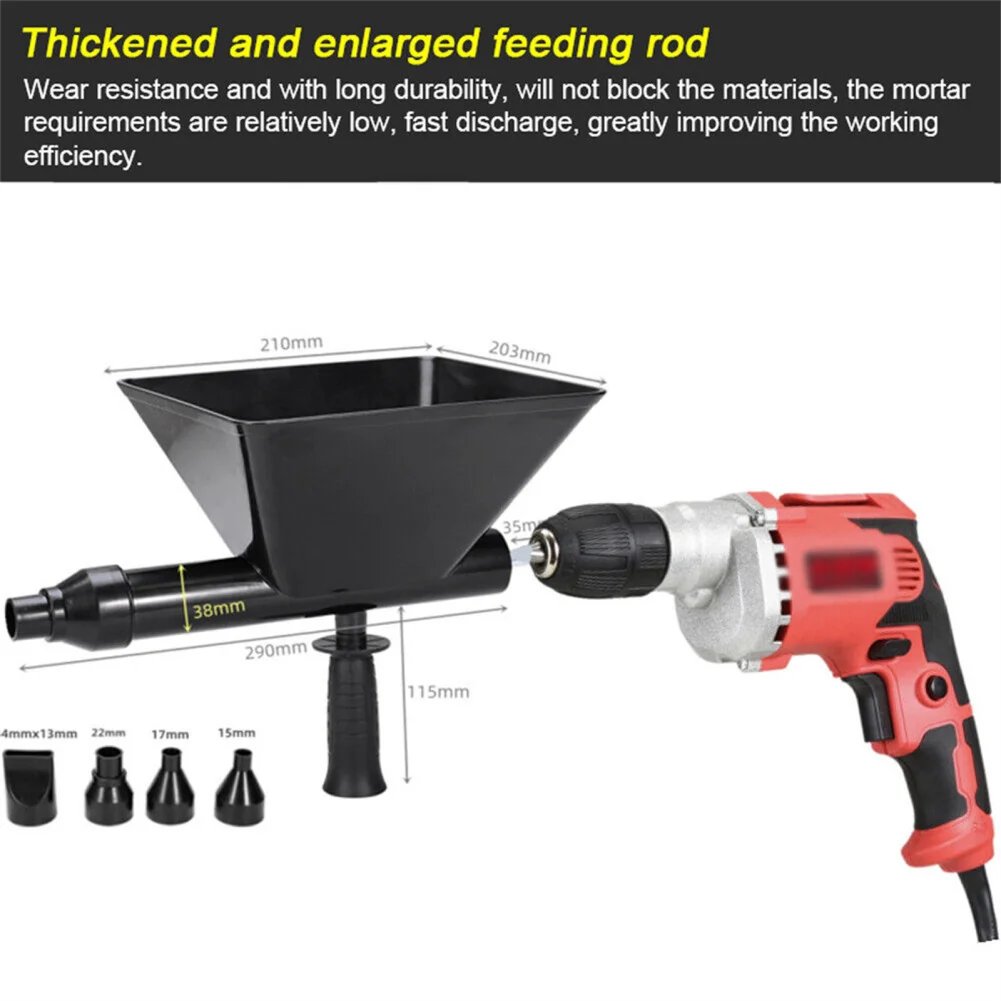 Voegspuit Automatisch Groutgereedschap Met 1 Platte Nozzle 3 Ronde Nozzle 0.59/0.66/0.87 Inch Mortel Applicator Kit