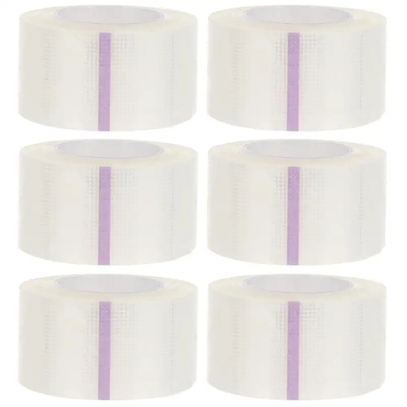 

6 Rolls Breathable Medical Tape Pressure Sensitive Skin Tape Clear Tape PE Microporous First Aid Tape Wound Stickers Tapes