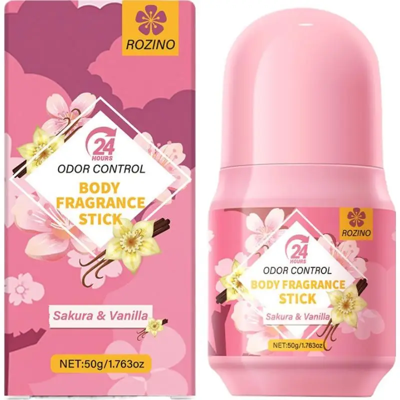 

Дезодорант-стик для тела с ароматом сакуры и ванили, 24 часа защиты, компактный дорожный размер, контроль запаха для шеи, ушей и подмышек