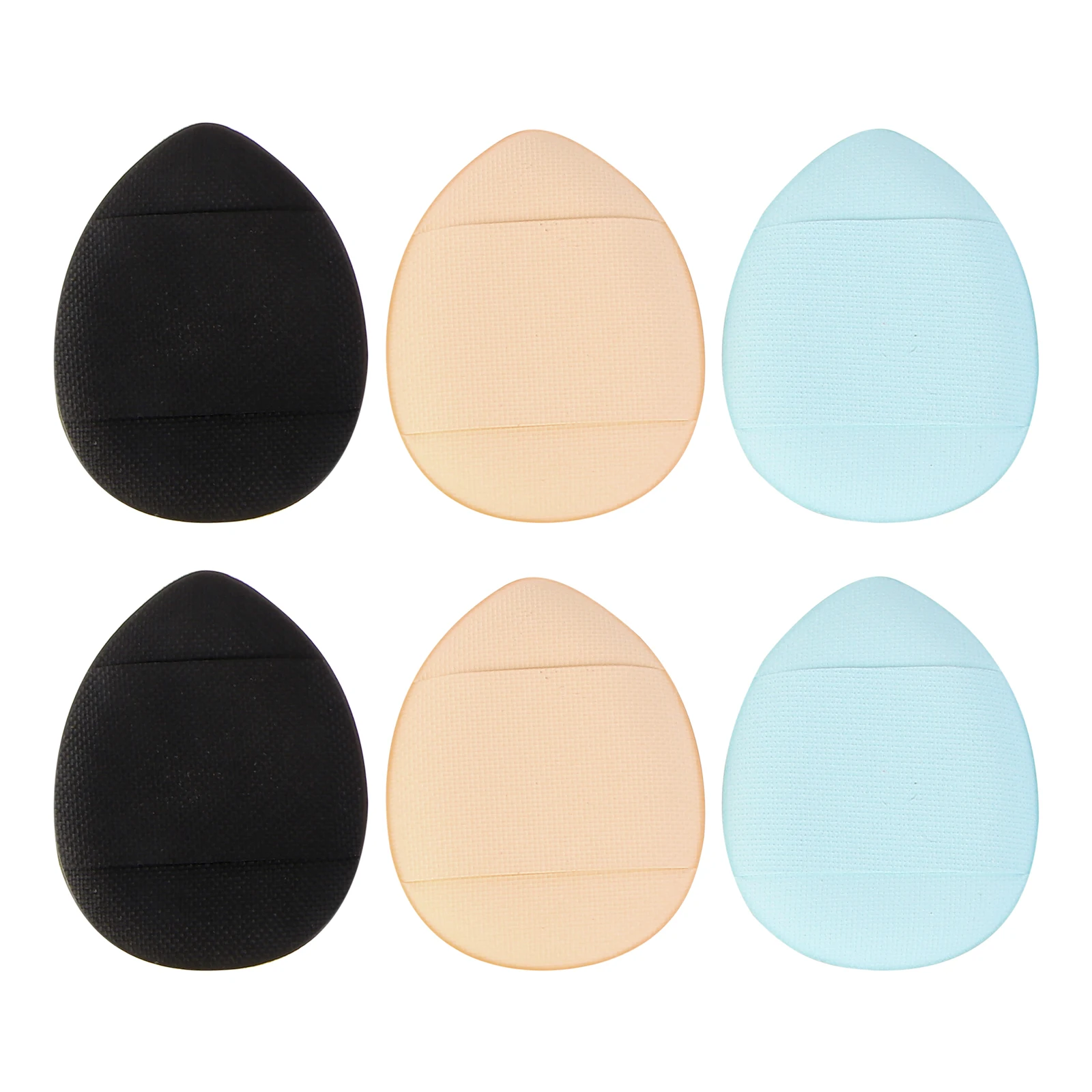 

6Pcs Facial Makeup Puff Mini Size with Holding Strap Easy Clean Cushion for Wet Dry Foundation Blush Sunscreen and