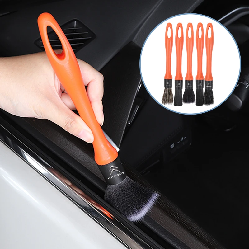 

5PCS Car Interior Cleaning Brush Detailing Tool Exterior Accessories For Citroen C3 C4 C5 C1 C2 Berlingo Celysee Xsara Picasso‌