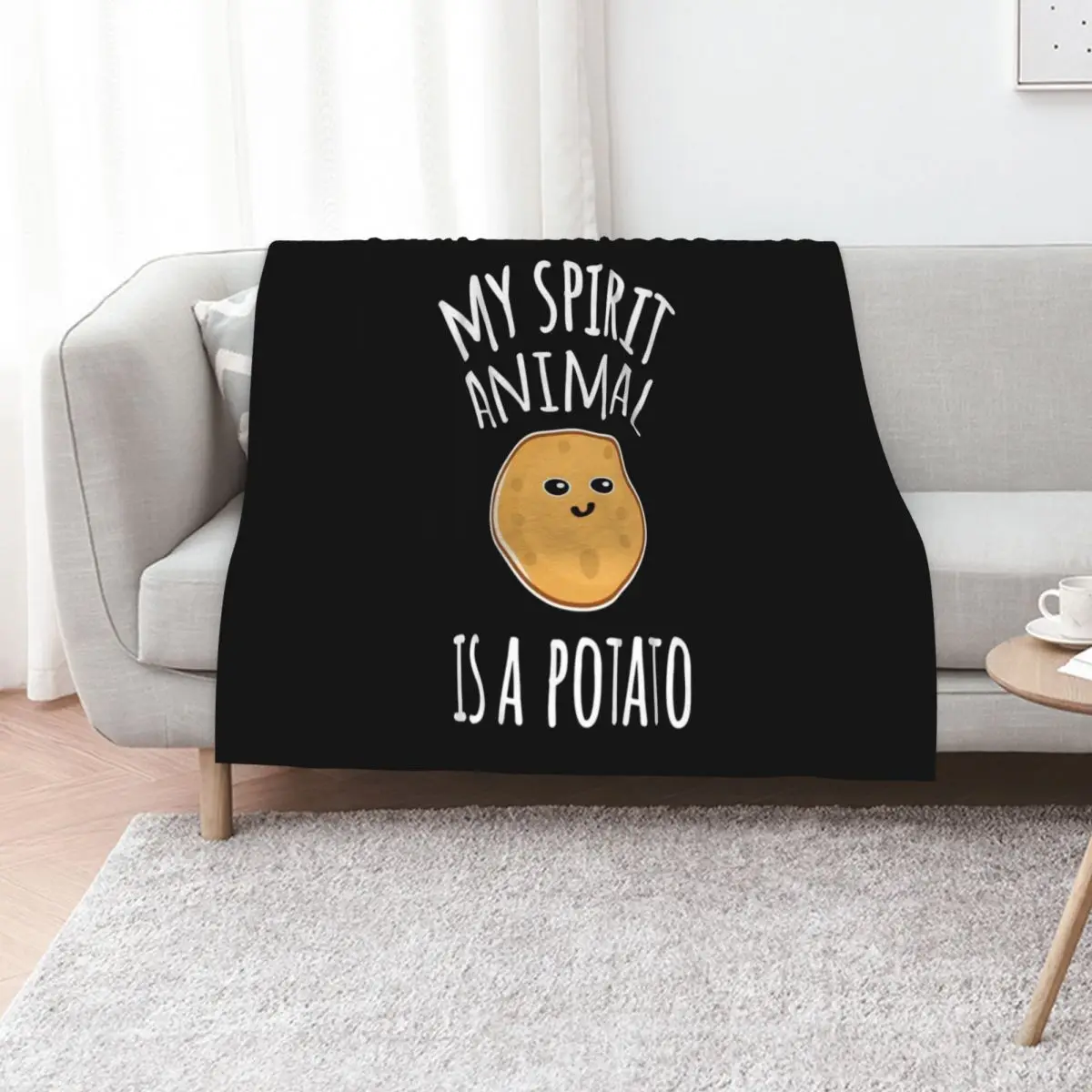 My Spirit Animal Is A Potato Throw Blanket Decoratives Sofa Quilt Thermal Multi-Purpose Heavy For Decorative Sofa Blankets