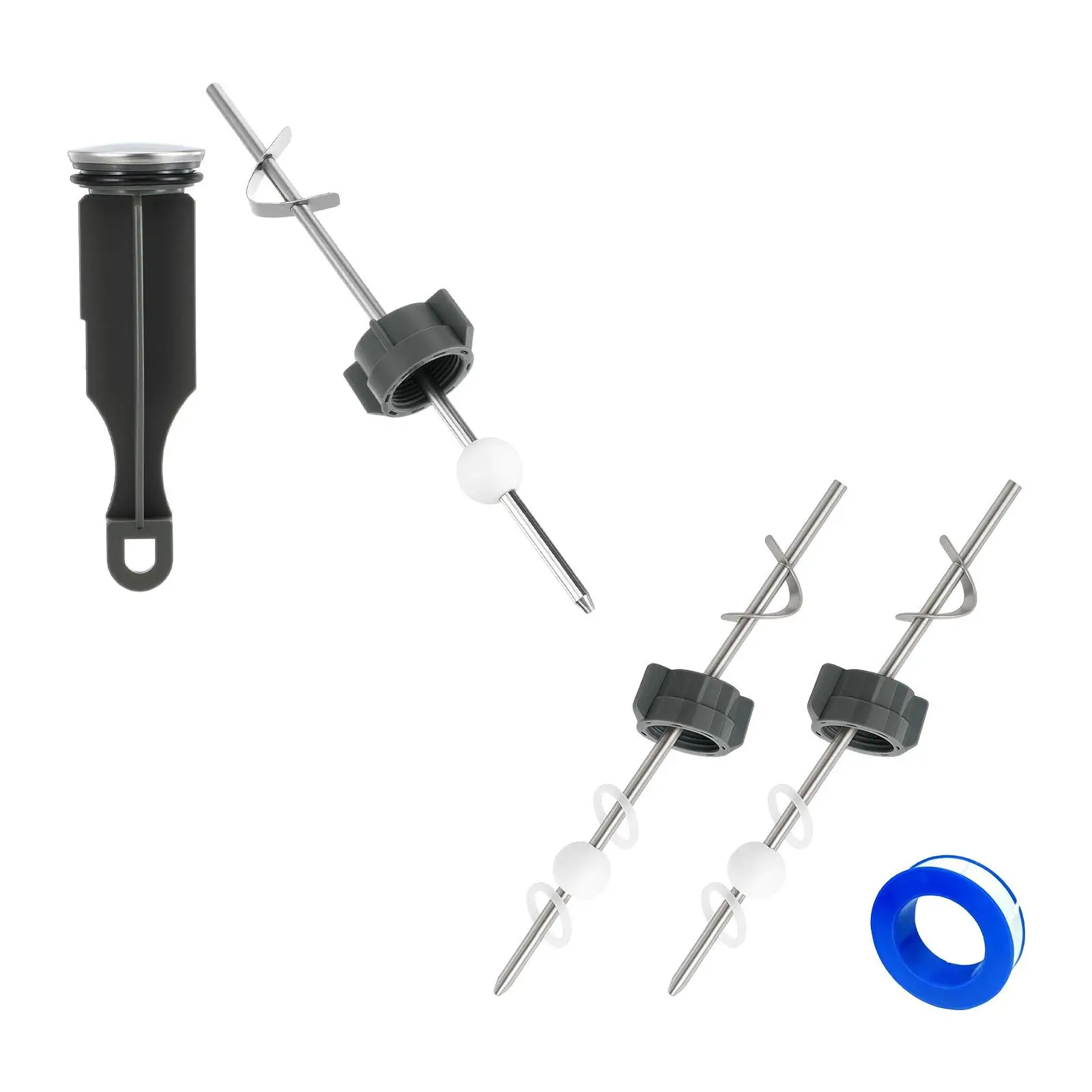 Sink Basin Drain Repair Kit Durable Stainless Steel Accessory Set for Washroom and Kitchen
