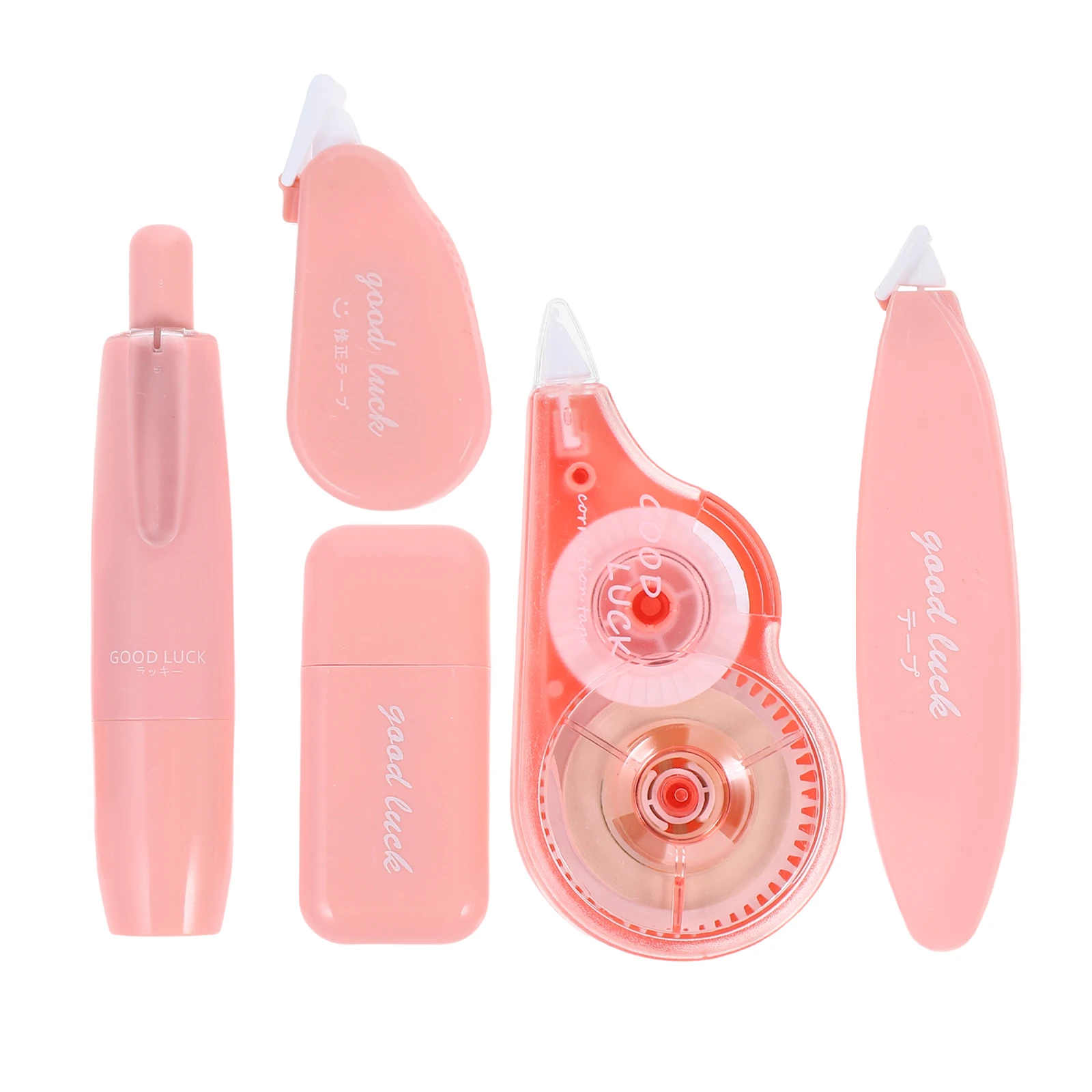 

5pcs Correction Set Silent Roller Pink Plastic Correction Tape Roller Journals Students Japanese Supplies Cute Paper