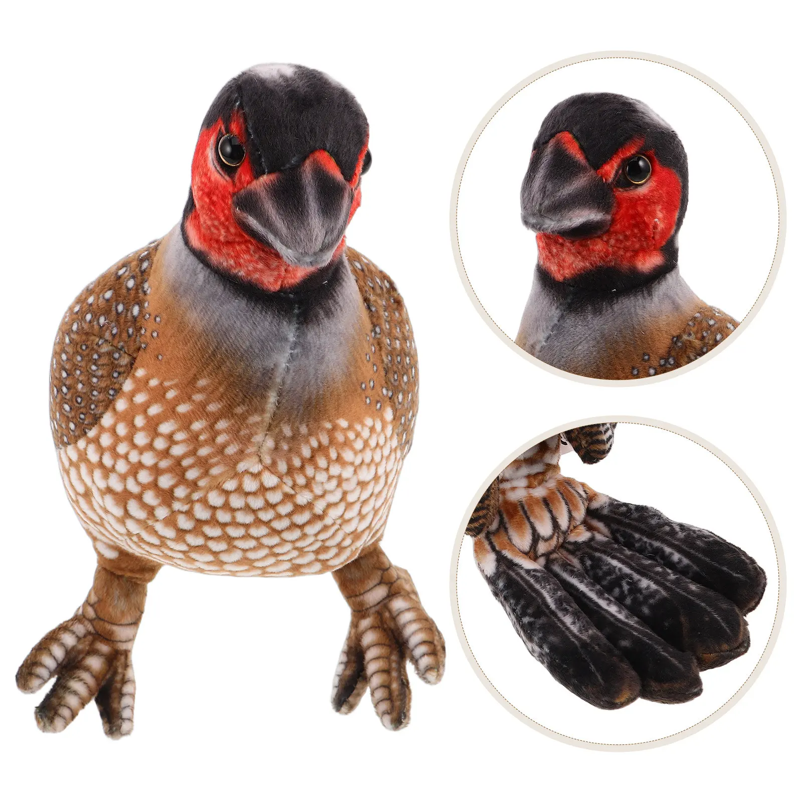 

Chicken Stuffed Animal Soft Cushion Cute Simulation Polish Bantam Chicken Decorative Pillow for Nursery Living Room Travel Gift