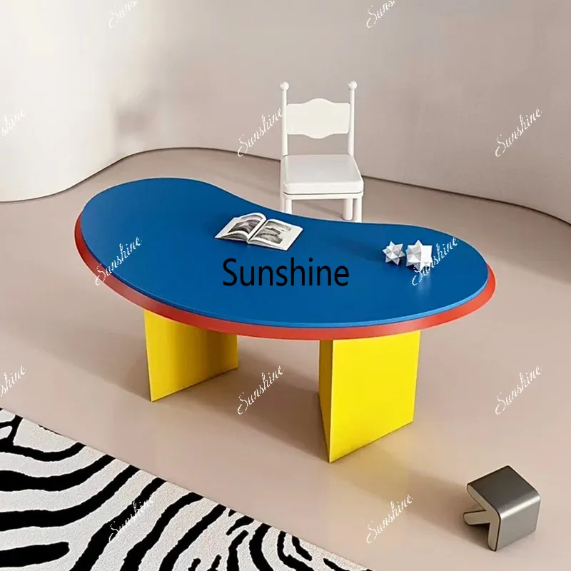 Medieval Memphis dopamine shaped dining table color designer desk high value computer table Italian high sense