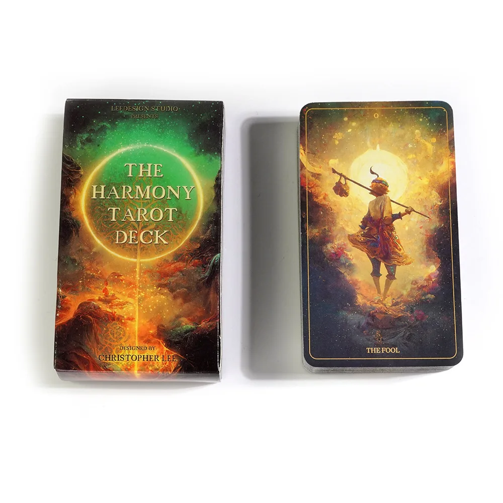 10.3*6cm The Harmony Tarot Deck 78 Uniquely Design Tarot Cards Created By Harmonizing The Two Worlds of AI and Human Creativity