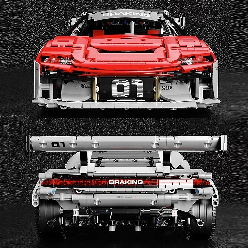 Nuevo JD-009 MOC, vehículo de carreras deportivo técnico único, modelo Hypercar, bloques, ensamblaje de rompecabezas, juguetes DIY, regalos de navidad para niños