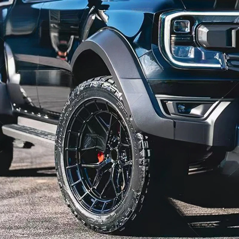 Premium Matte Black Modified Wide Body Wheel Arch Flares Fit 2023 Pickup Vehicles Exterior Auto Parts