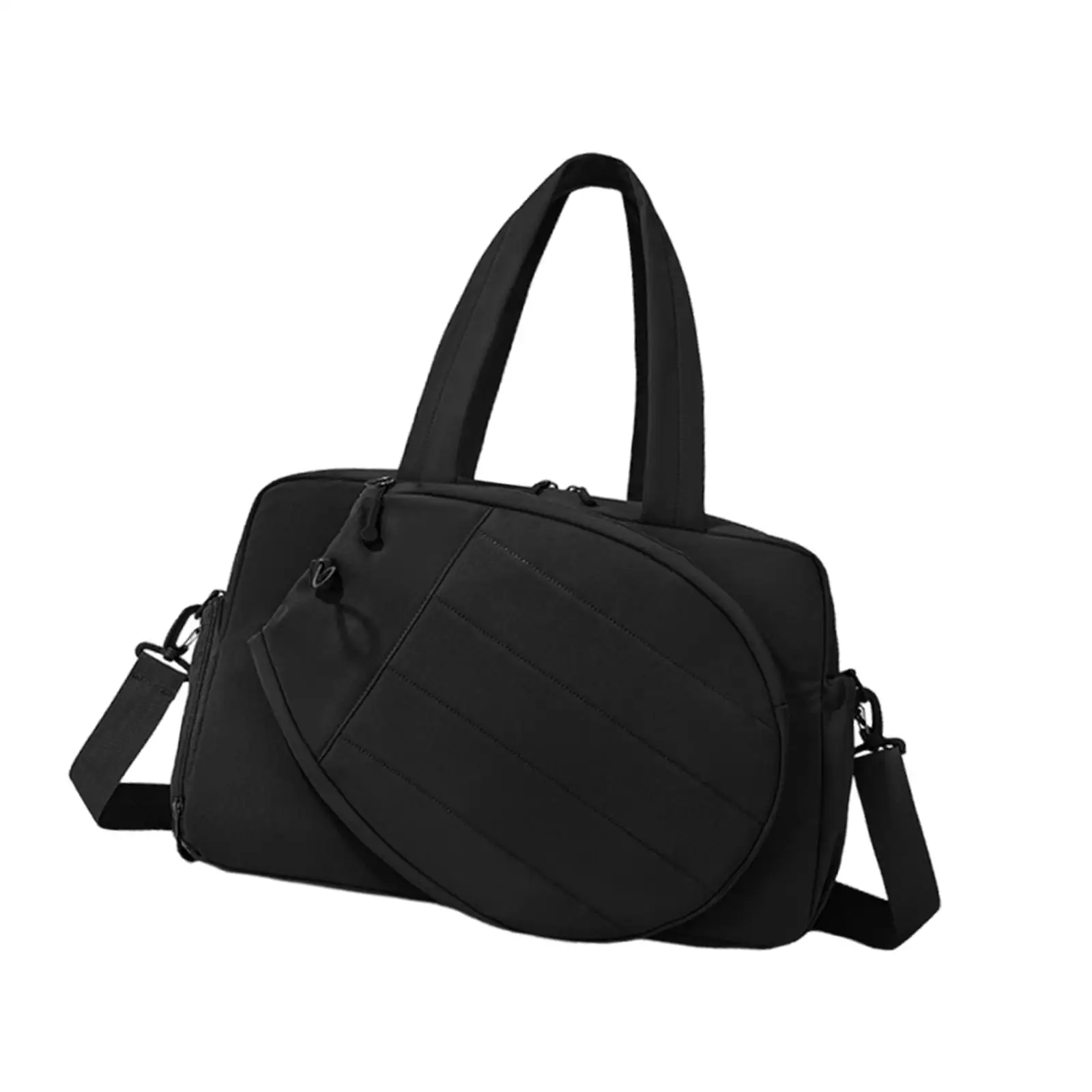 Women Tennis Handbag Holds 2 Rackets Adjustable Strap Shoe Compartment Travel Organizer for Active Players