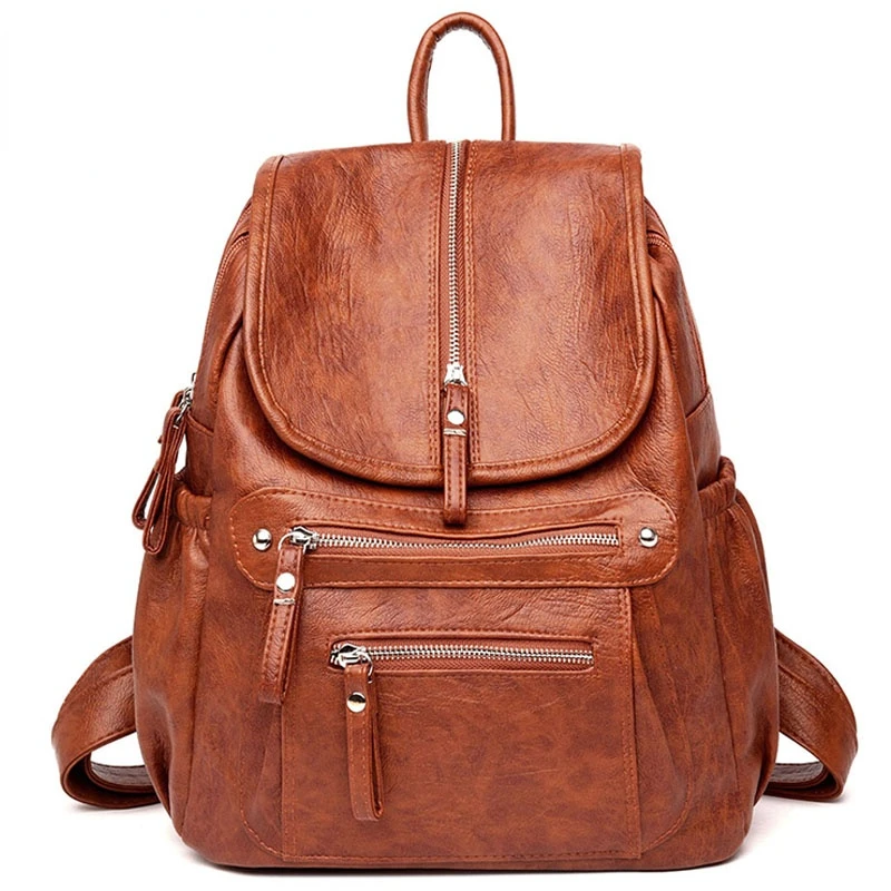 Sacs à dos en cuir vintage pour femmes, sac à dos de voyage pour dames, sacs d\'école pour filles, haute qualité