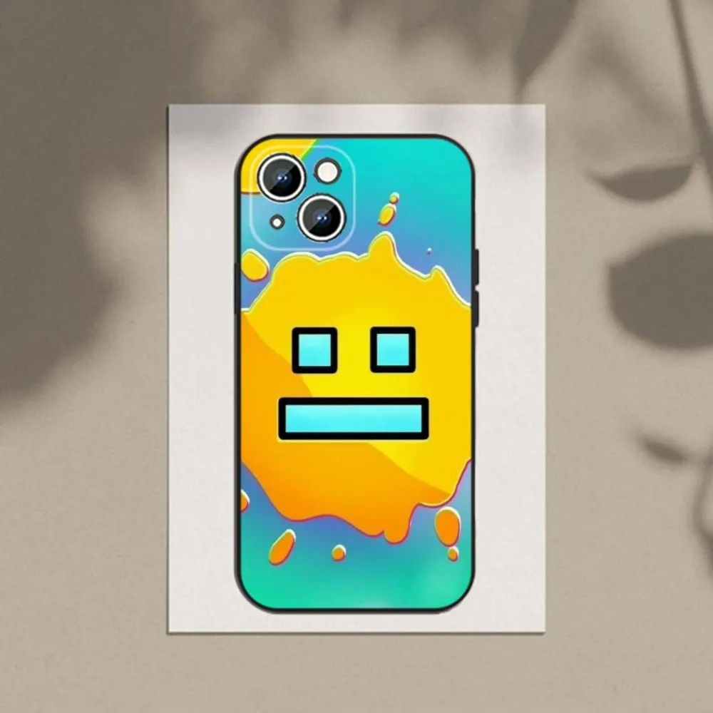 Game G-Geometry-Dash-S Phone Case For Apple iPhone 15,14,13,12,11,XS,XR,X,8,7,Pro,Max,Plus,mini Silicone Black Cover