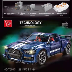 Disponibile High-Tech T5017 2814Pcs RC APP Mustang Super Sport Racing Car Model Building Blocks mattoni giocattoli regali di natale per bambini