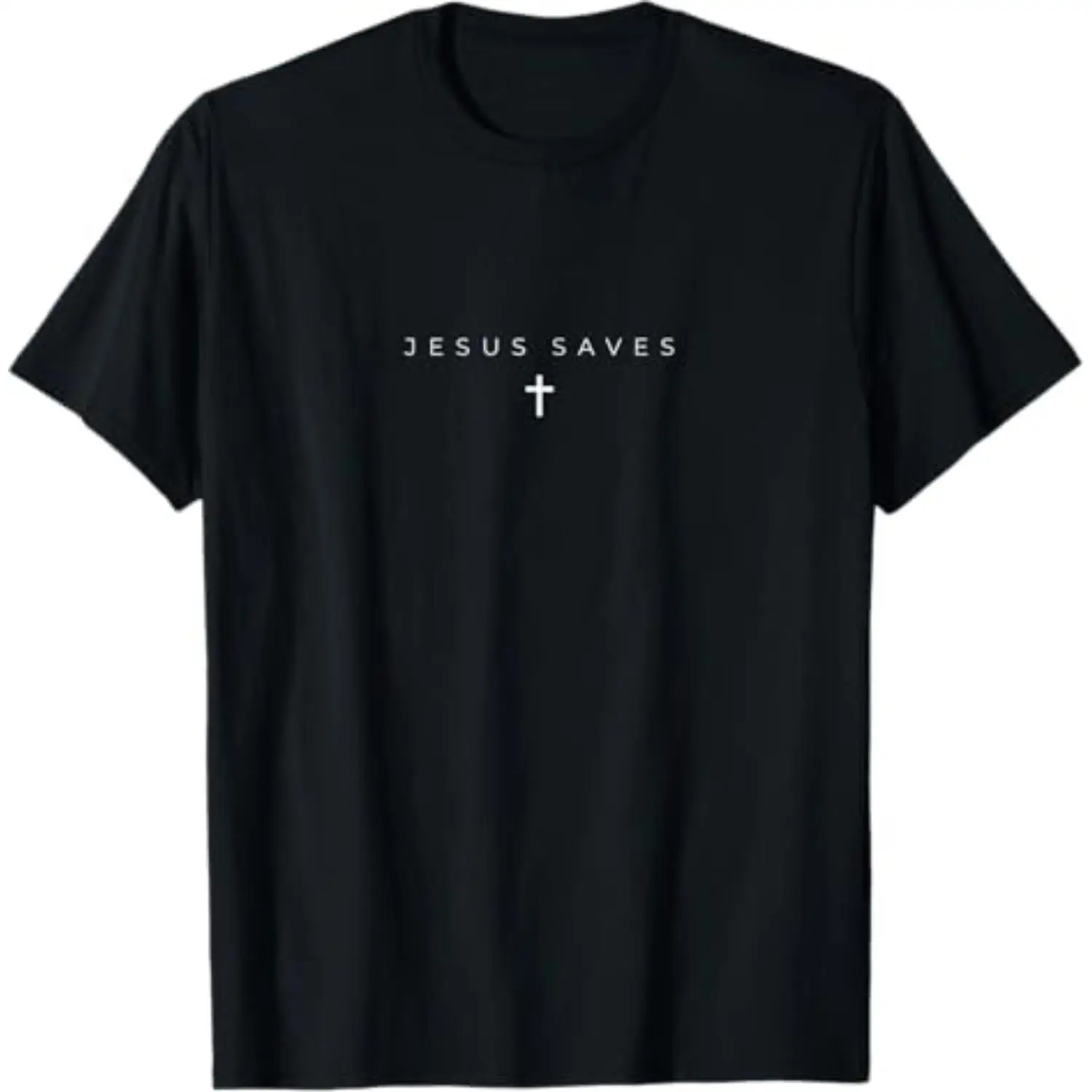 

Women's "Jesus Saves" T-Shirt Christian Religious Slogan Tee Bible Verse Top Cross Graphic Gift for Men and Women