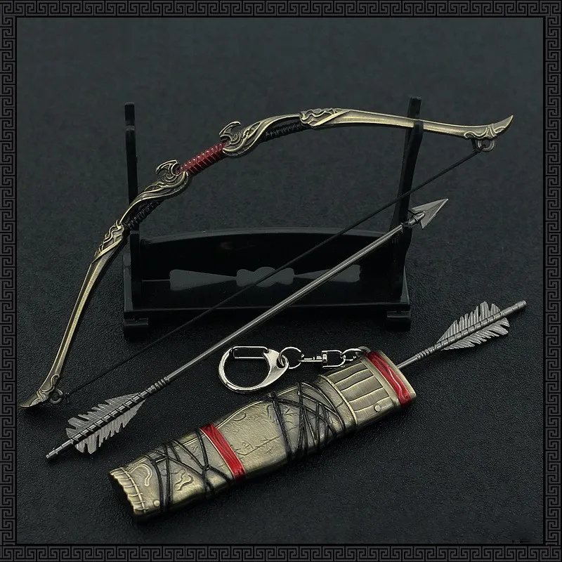 

God of War Weapon Atreus Talon Bow Kratos Blades of Chaos Game Keychain Weapon Knife Katana Sword Samurai Gifts Kid Toys for Boy