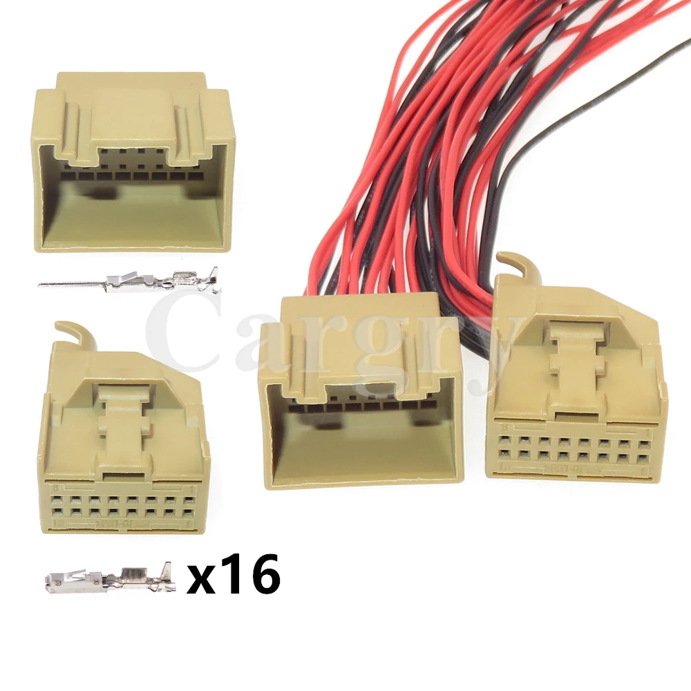 1 Set 16P 8E0972416A Automotive Starter Gateway Radar Control Box Wire Connector Car Unsealed Socket For Audi VW