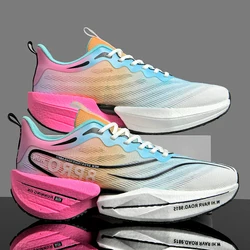 Running Shoes Speciality Carbon Plate  Marathon Men Sports Breathable Lightweight Women's Comfortable Athletic Nonskid Sneakers