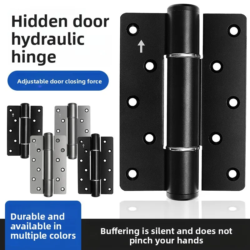 Hydraulic Damping Spring Hinge Auto‑Rebound Positioning Concealed Door Closer Hidden Gate Household Hardware Fitting