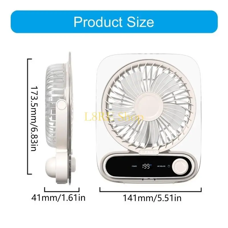L8re pequeno ventilador fãs Fã recarregável Fil resfriamento ar adequado para resfriamento eficaz