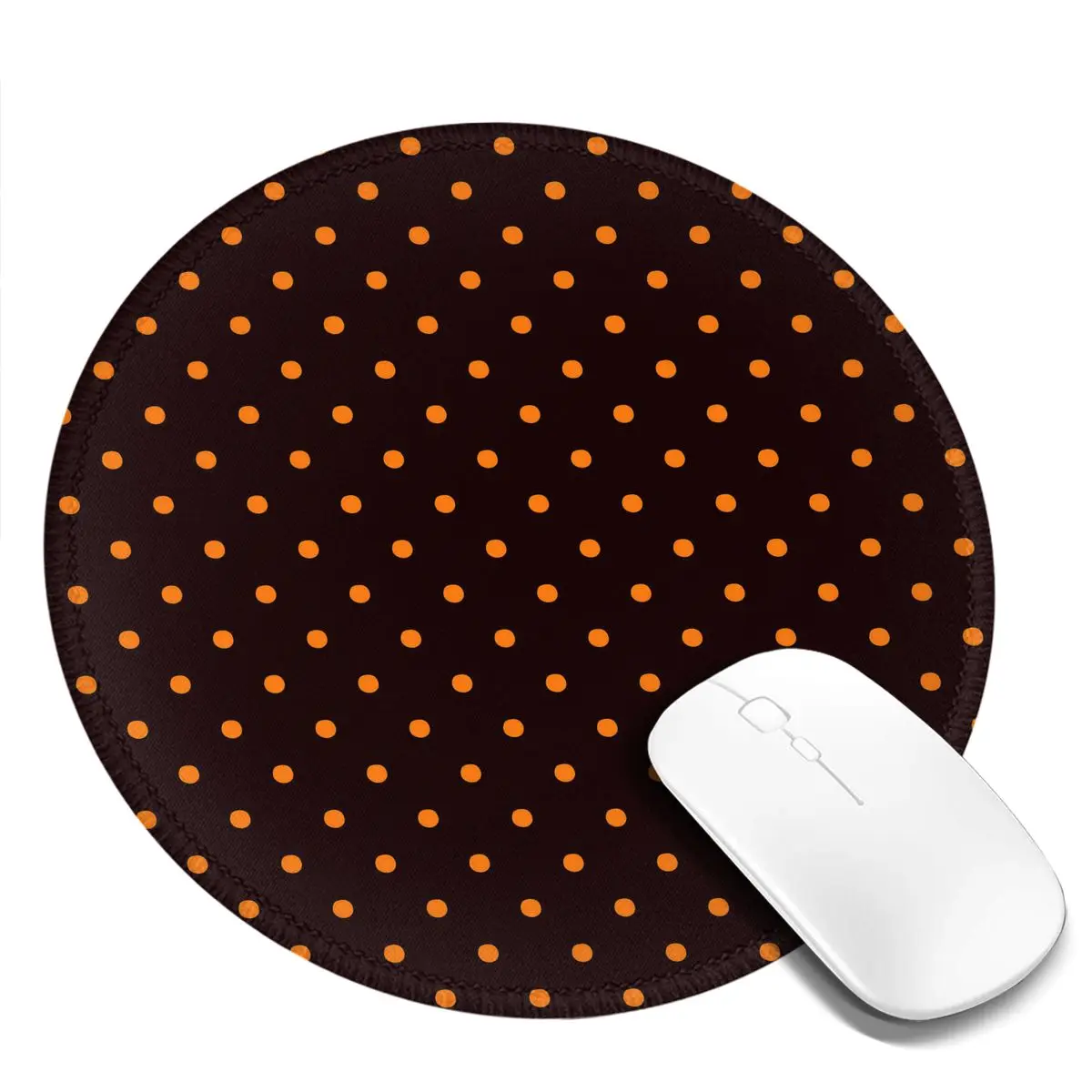 Gamer Mouse Pad Polka Dots Print Comfort Mousepad Desk Accessories Orange and Black Funny Mouse Mats For PC Laptop Computer