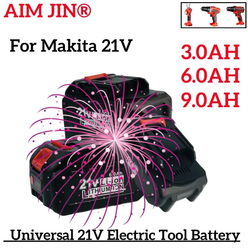 

Аккумулятор литий-ионный 18В 21В 3.0/6.0/9.0Ач Dayi для беспроводной отвертки, мини-углошлифовальной машины, дрели (замена аккумулятора)