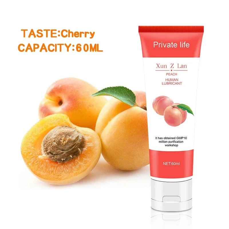 30/60ml Sex Lubricant Peach/Strawberry/Banana/Grape Sex Oil Vaginal/Anal/Penis Gel Adults oral products Fruit flavor Cream