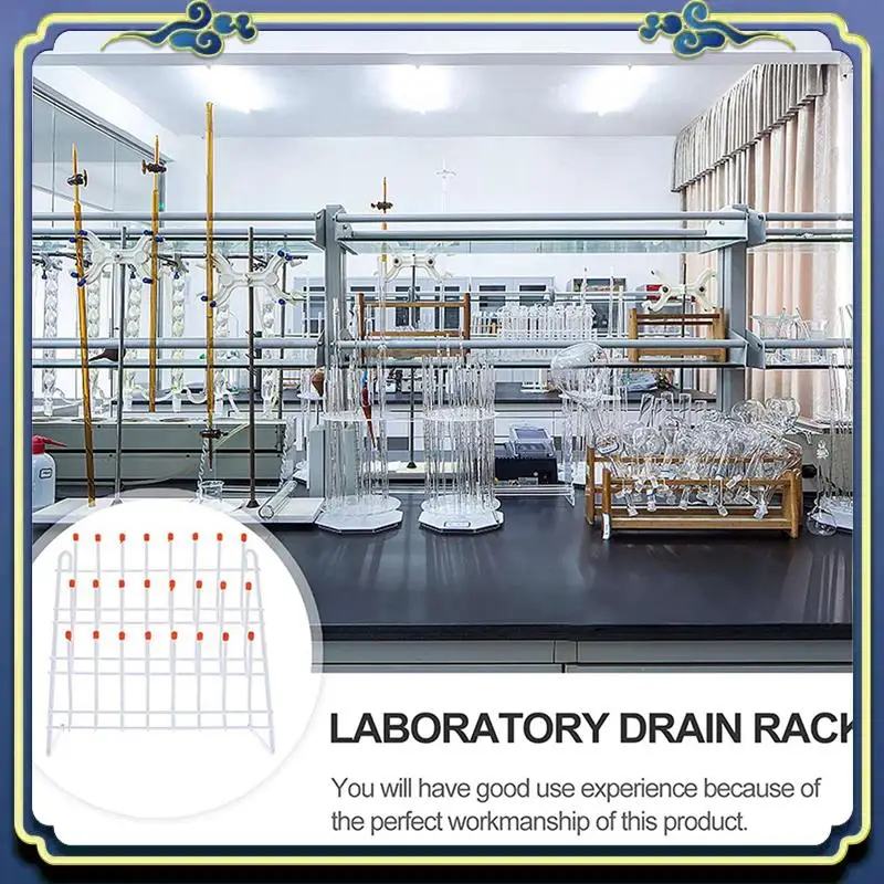 ポータブル-2x-ラボ乾燥ラック-24-ペグラボガラス製品ラック-ワイヤーガラス製品乾燥ラック-ウォールマウント-自立型ラボガラス乾燥ラック