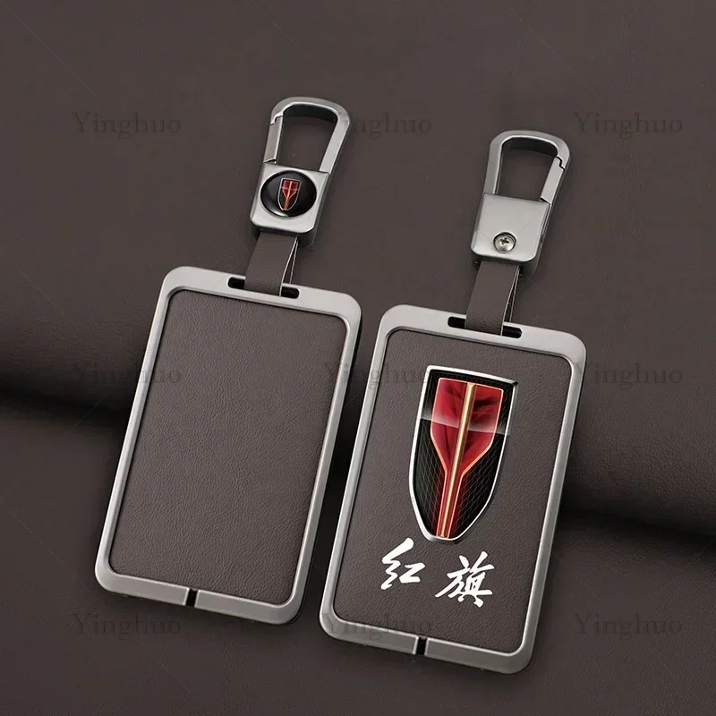 Premium Zinc Alloy Smart Card Key Case for Hongqi Red Flag HS7 H9 HS5 H7 E-HS3 Car Key Shell Protector Holder Fob Accessories - view 6