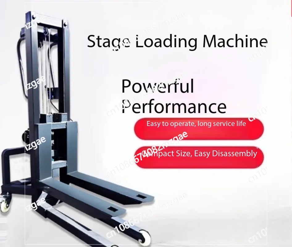 Small Forklift Small Cargo Elevator Mini Stacker 300kg Portable Lithium Battery Forklift Stacker Crane Lift Truck