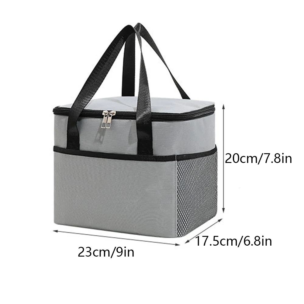 Waterproof portable thickened aluminum foil insulation bag, large capacity Oxford cloth lunch box bag, outdoor picnic bag