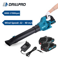 Drillpro Brushless Air Blower 6 Speed 8000-17000rpm 22-40m/s Wind High Efficiency Heat Dissipation Lightweight for Garden