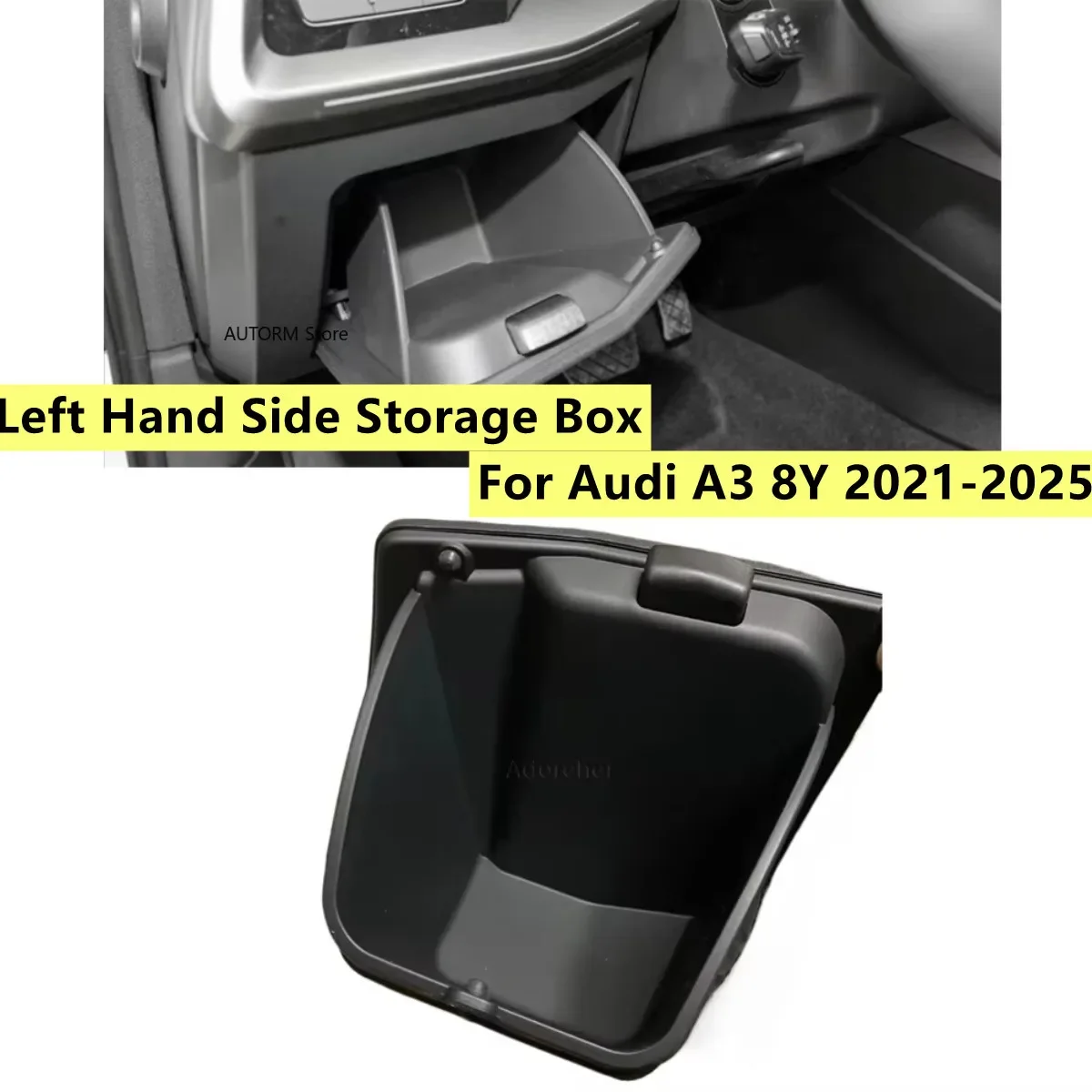 

for Left Driver Side Glove Box For Audi A3 S3 RS3 2022-2024 Interior Cash Storage Box Tray